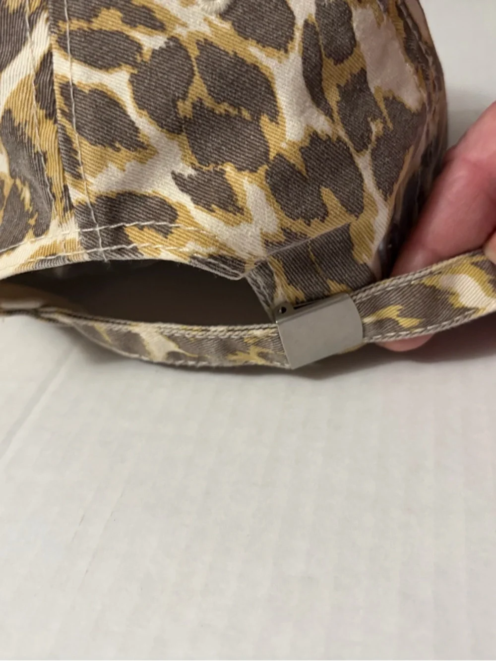 aerie Leopard Print Cap in Cream & Brown - Picture 4 of 8